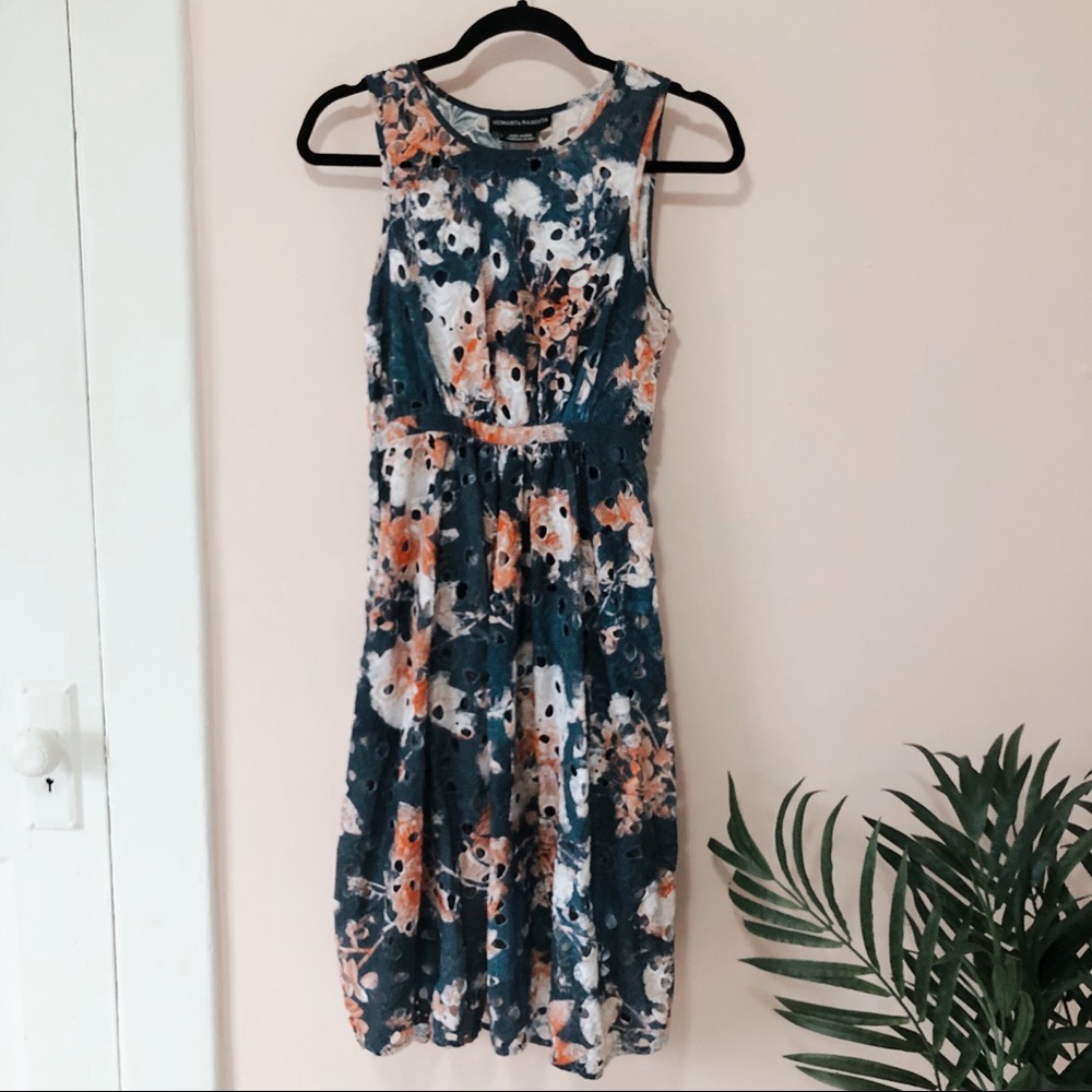 Anthropologie eyelet midi dress - hemant & nandita